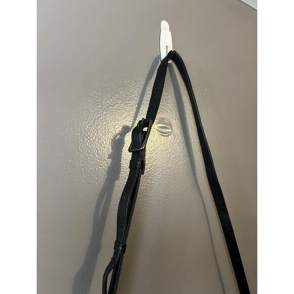 Elliott Lucca Crossbody Bag Womens Black Leather Magdalena Woven Turn Lock - Picture 2 of 13